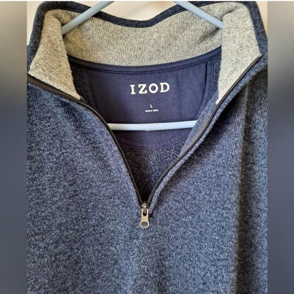 IZOD half zip lightweight sweater LG - Picture 2 of 10
